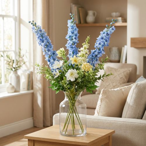 Delphinium artificiel bleu Delphinium fleur artificielle fleurs en soie | Floristik24.be