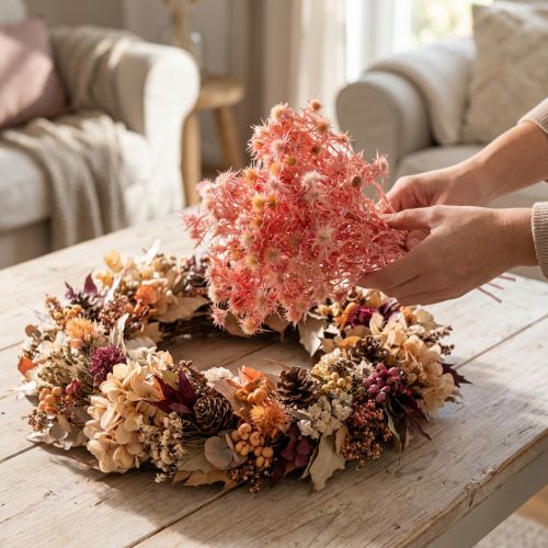 Branche décorative de chardon, fleurs séchées de rose antique, 100 g - Idéal pour la décoration et les couronnes à faire soi-même | Floristik24.be