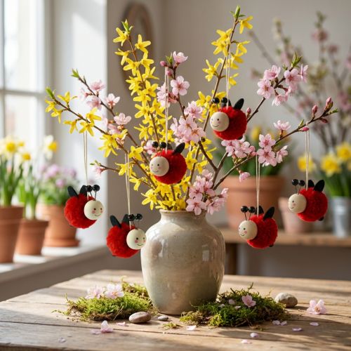 Décoration coccinelle pendentif coccinelle 5,5 cm 9 pcs | Floristik24.be