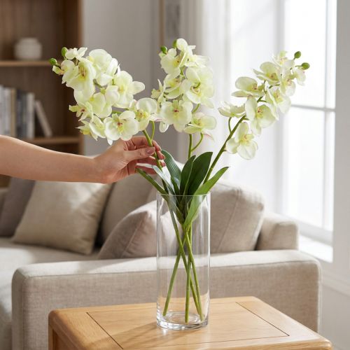 Orchidée vert clair 56cm 6pcs | Floristik24.be