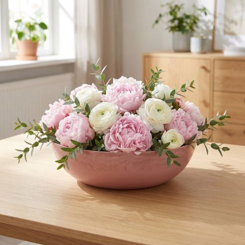 Bol décoratif vieux rose Ø30cm H9cm | Floristik24.be
