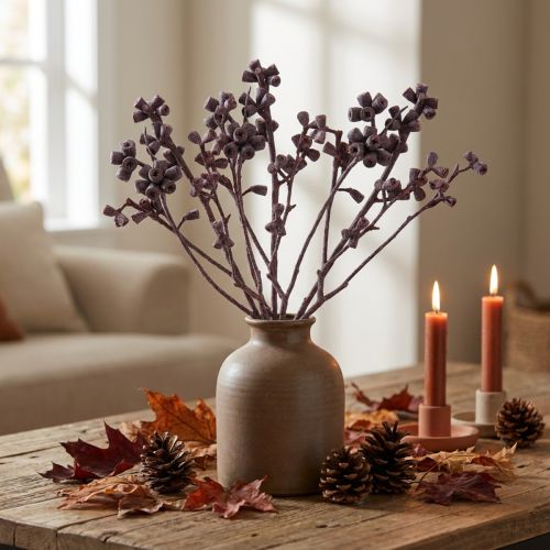 Article Branche d'eucalyptus mûre givrée 25 pcs