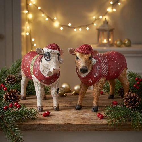 Décoration vache de Noël vache