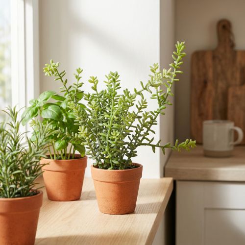 Thym décoratif en pot Herbes artificielles Décoration de cuisine 25cm | Floristik24.be
