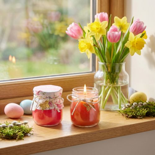 Bougies parfumées dans un verre avec papillon H7cm 2pcs | Floristik24.be