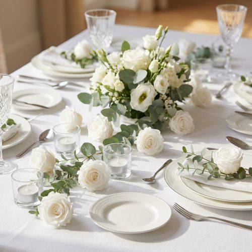 Article Infinity Roses Véritables Têtes de Roses Mini Roses Blanches Ø3cm 16 pcs