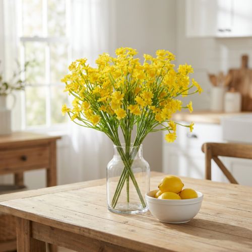 Camomille artificielle en bouquet de fleurs pour une décoration fraîche et facile d'entretien, 28 cm, 3 pièces | Floristik24.be