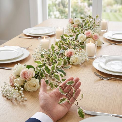 Guirlande de plantes artificielles pour décorations et événements romantiques de mariage, 150 cm | Floristik24.be