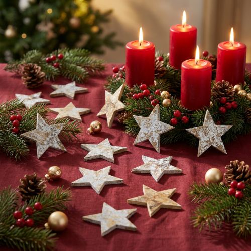Étoiles de coco blanchies 5 cm 50 p. | Floristik24.be