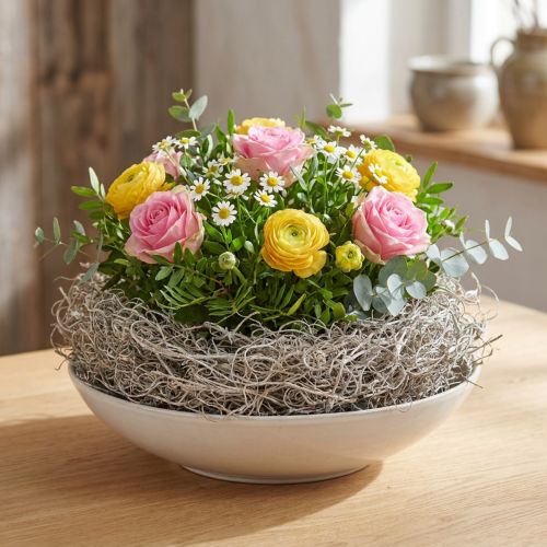 Article Fibres de tamarin blanchies naturelles 500 g - Fibres décoratives pour l'art floral et les loisirs créatifs