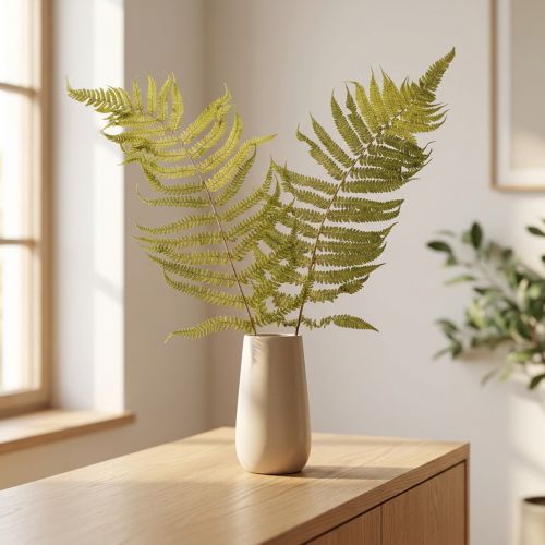 Article Fougère séchée et conservée. Idéale pour une décoration intérieure naturelle. 80 cm