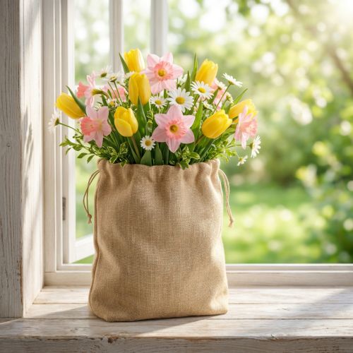 Sac en jute 28×10cm H40cm | Floristik24.be