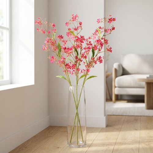 Article Branche artificielle fleurie d'orchidée Oncidium, décoration 112 cm, lot de 3