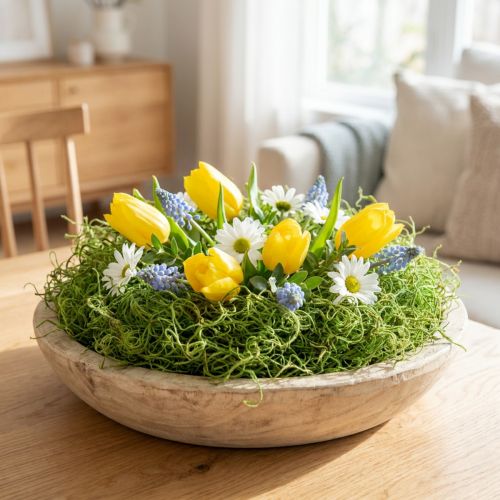 Fibre de tamarin vert clair, fibre naturelle, pour loisirs créatifs et décoration, 500 g, exotique et faite maison. | Floristik24.be