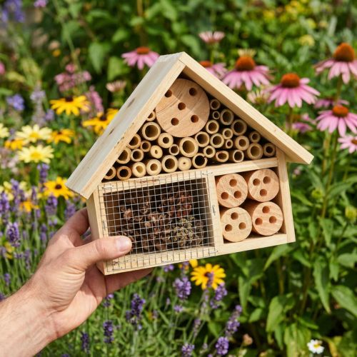 Article Maison à insectes hôtel à insectes naturel bois de sapin naturel H21cm