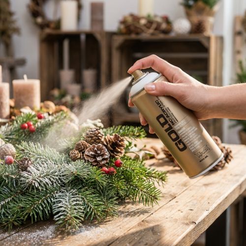Article Bombe de peinture blanche en spray Montana Gold Shock White 400ml