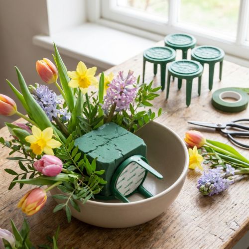 Article Porte-épingles support de composition florale autocollant pour mousse florale 3cm 5 pcs