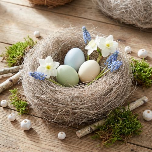 Fibres de palmier naturelles blanchies, 1 kg, pour la décoration et les loisirs créatifs. | Floristik24.be