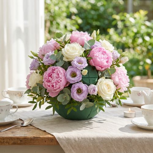 Boule en mousse florale petite verte Ø12cm 5 pcs | Floristik24.be
