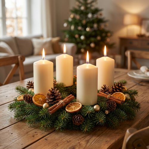 Article Bougie pilier 150/100 crème 4 pcs