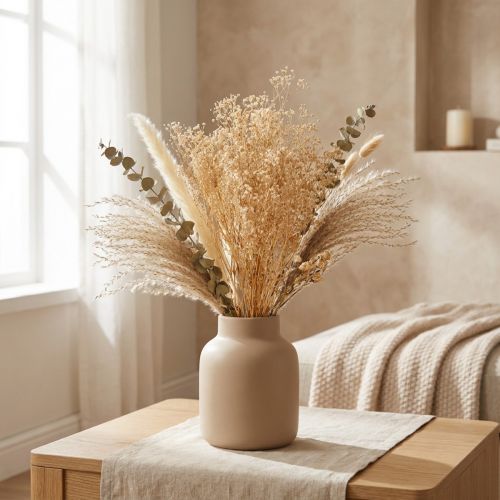 Article Gypsophile Pensée Gypse Herbe Fleurs blanches 50cm 55g