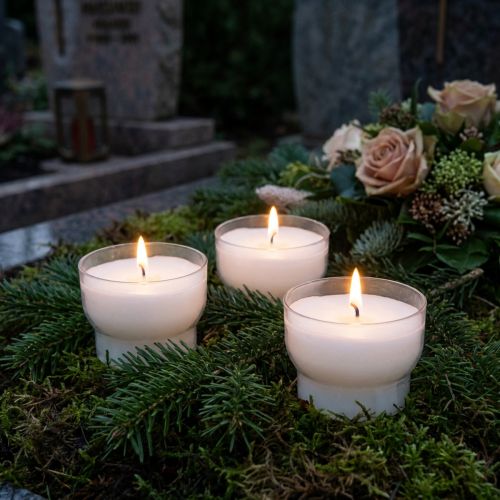 Article Bougies votives blanches avec coupelle Ø4,3cm 25 pcs