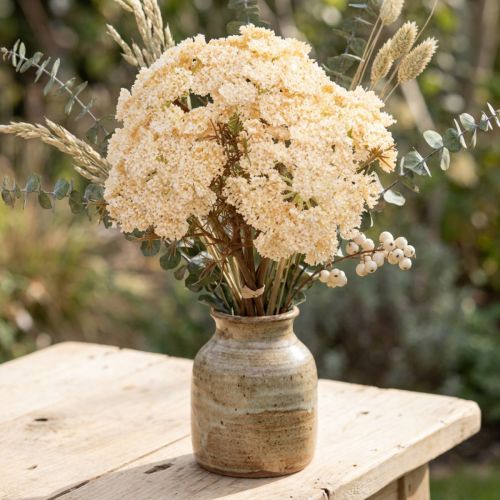 Achillée millefeuille artificielle crème Achillea fleurs artificielles 30cm 6 pcs | Floristik24.be