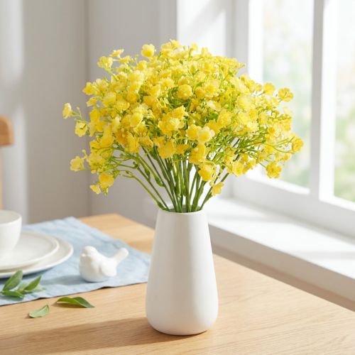 Gypsophile paniculée herbe de gypse fleurs jaunes L46cm 4 pcs | Floristik24.be