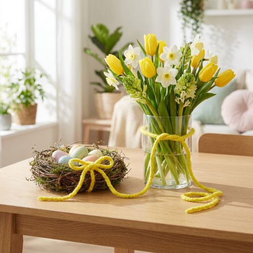 Cordon feutre polaire Mirabell 25m jaune | Floristik24.be