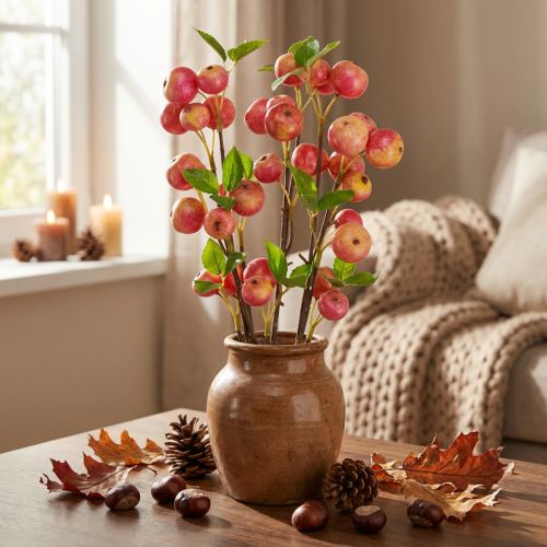 Branches décoratives pomme ornementale jaune/rouge automne hiver L58cm 3 pcs | Floristik24.be