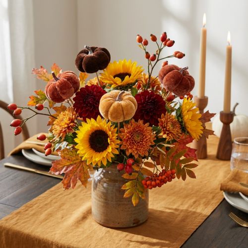 Bouchon de décoration déco citrouille orange, marron souple Ø6,5m 9 pcs | Floristik24.be