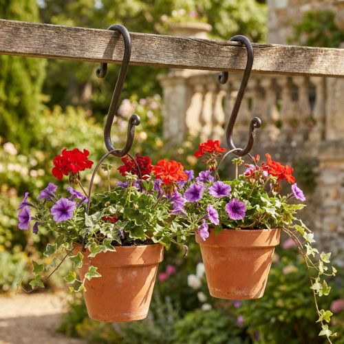 Crochet en métal S pour décoration en noir 8cmx15cm 2pcs | Floristik24.be