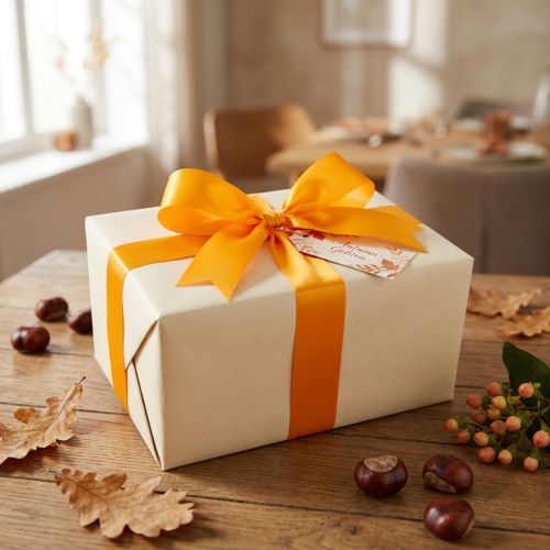 Ruban cadeau, ruban décoratif, ruban de soie orange, 40 mm x 50 m | Floristik24.be