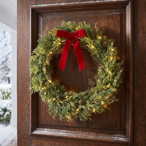 Couronne de sapin artificiel avec pommes de pin, décoration de Noël, couronne de porte, Ø 36 cm, verte | Floristik24.be