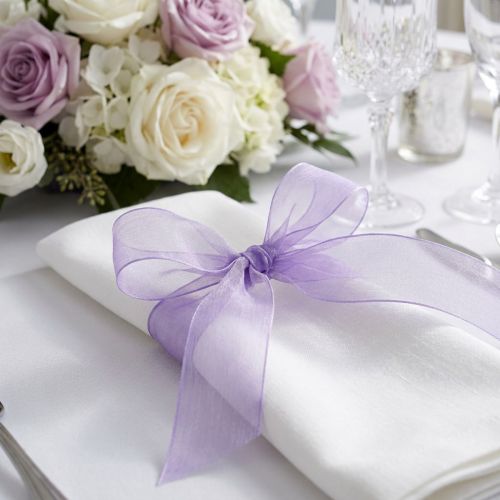 Ruban organza ruban cadeau ruban violet lisière 25mm 50m | Floristik24.be