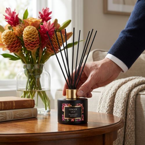 Diffuseur de parfum d'ambiance bâtonnets de parfum Ginger Lily 75ml | Floristik24.be