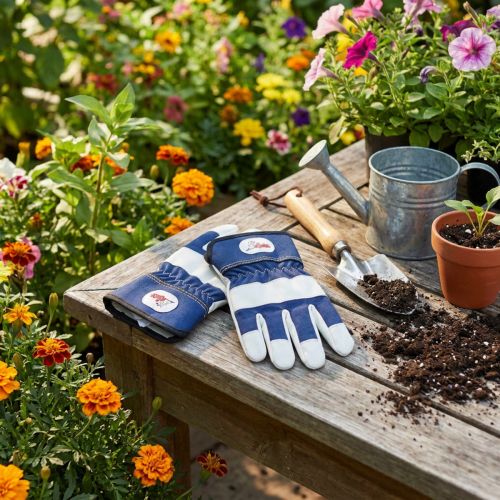 Gants pour enfants Kixx taille 6 bleu, blanc | Floristik24.be