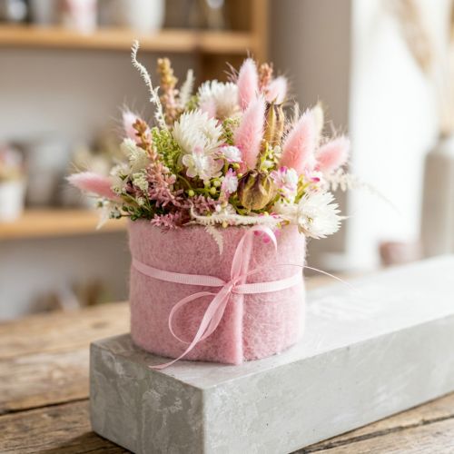 Ruban feutre 7,5cm x 5m rose | Floristik24.be