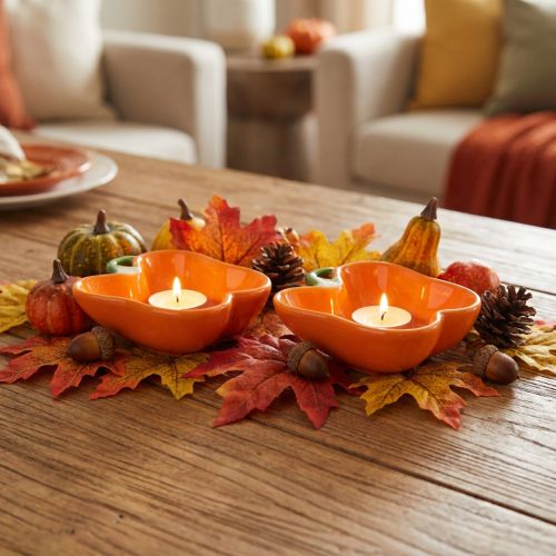 Bol en céramique bol décoratif poivre orange 11,5x10x4cm 2pcs | Floristik24.be