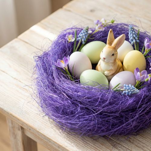 Herbe de sisal pour l'artisanat, matériel artisanal, matériau naturel, violet clair, 300g | Floristik24.be