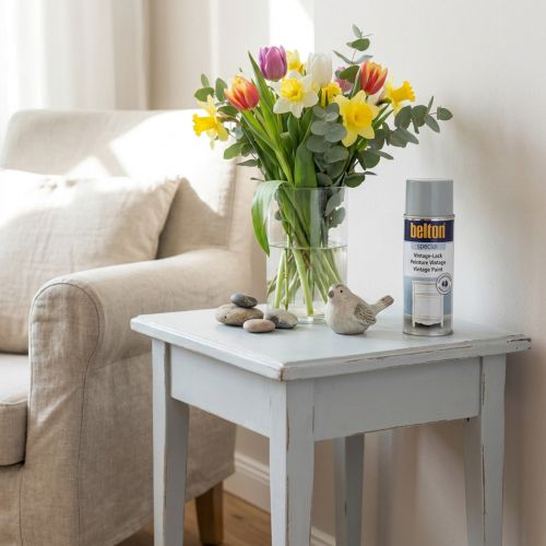 Peinture en aérosol, gris clair vintage, style shabby chic, 400 ml | Floristik24.be