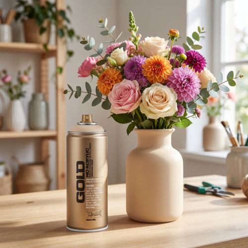 Peinture en aérosol, laque en spray, beige Montana Gold Latte mat, 400 ml | Floristik24.be