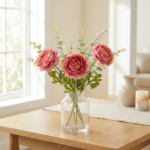 Bouquet de renoncules artificielles pour une décoration élégante et facile d'entretien, 51 cm, 3 pièces | Floristik24.be