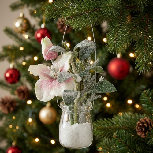 Rose de Noël artificielle dans