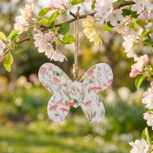Déco papillon déco pendentif en bois motif 15x12x2cm | Floristik24.be