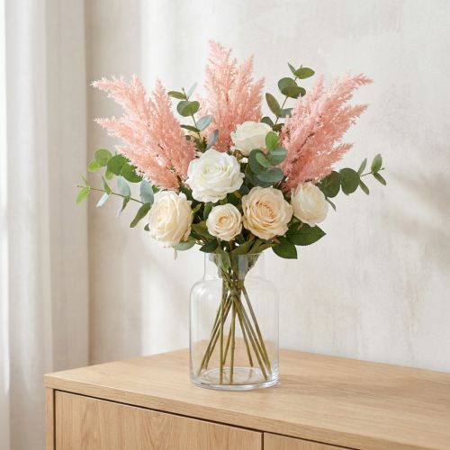 Plante Artificielle Astilbe Décoration Branches Artificielles Rose H38cm 5 Pcs | Floristik24.be
