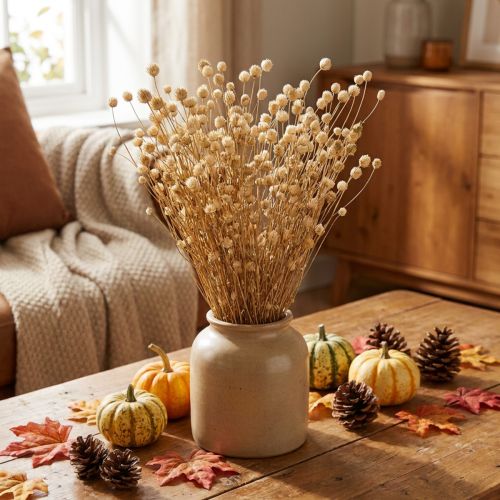 Fleurs séchées, chardon séché naturel, chardon fraise, 60 cm, 100 g | Floristik24.be