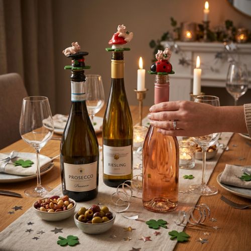 Bouchon de vin bouchon de champagne bouchon de vin symboles porte-bonheur 6,5 cm 3 pcs | Floristik24.be