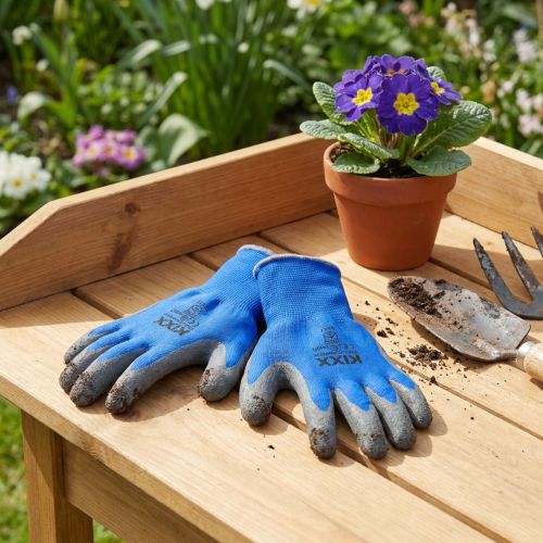 Gants de jardin en nylon Kixx taille 8 bleu, noir | Floristik24.be