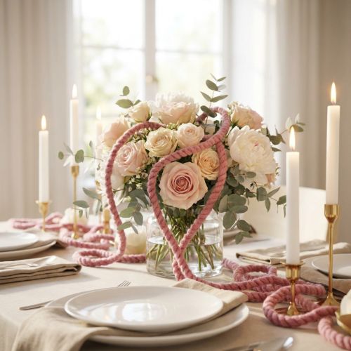 Cordon en feutre duveteux Mirabell, rose antique, 25 m | Floristik24.be